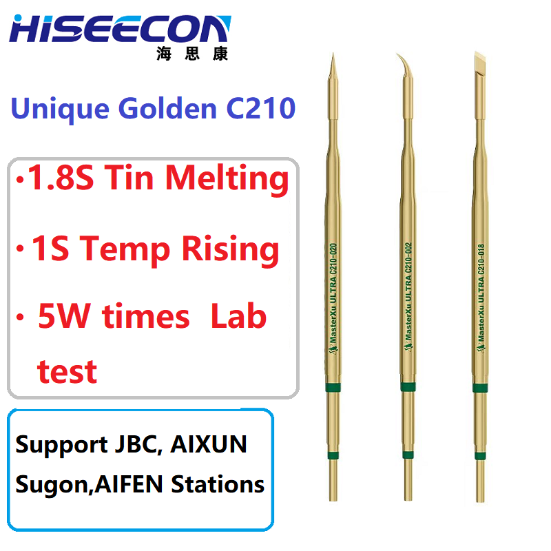 C210 Precision Soldering Station - 2 шт. золотое паяльное жало C210