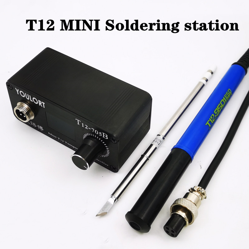 T12 Soldering Station Oled - Паяльная станция MINI T12-705B, OLED-паяльная электросварочная