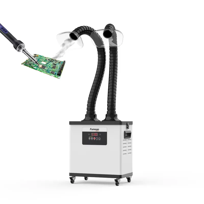 Fume Extractor Soldering Dual Arm - Вытяжка для удаления дыма DX1002 с