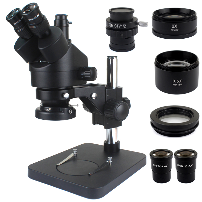 Лаборатория пайки печатных пла – обзор и цена Trinocular Stereo Microscope 7X-45X
