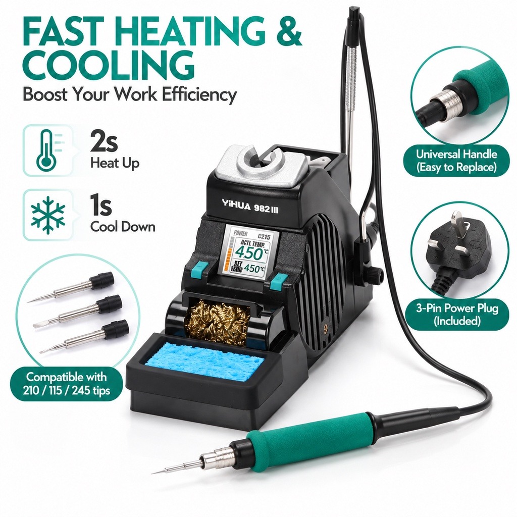 Паяльная станция YIHUA 982-III – обзор и цена C210 Precision Soldering Station