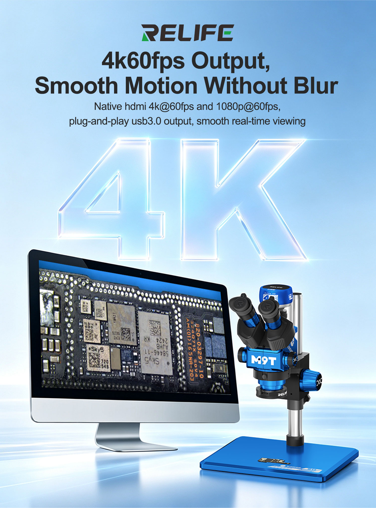 Микроскопная камера RELIFE MC5 – обзор и цена 4K Microscope Camera Sony Sensor
