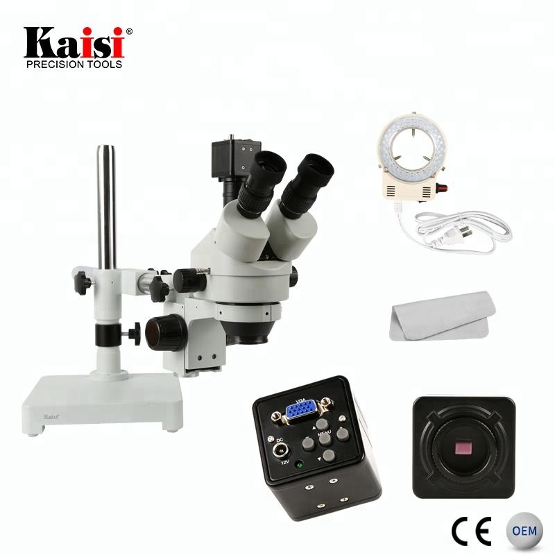 Kaisi 7X-45X цифровой зум для  – обзор и цена Trinocular Stereo Microscope 7X-45X