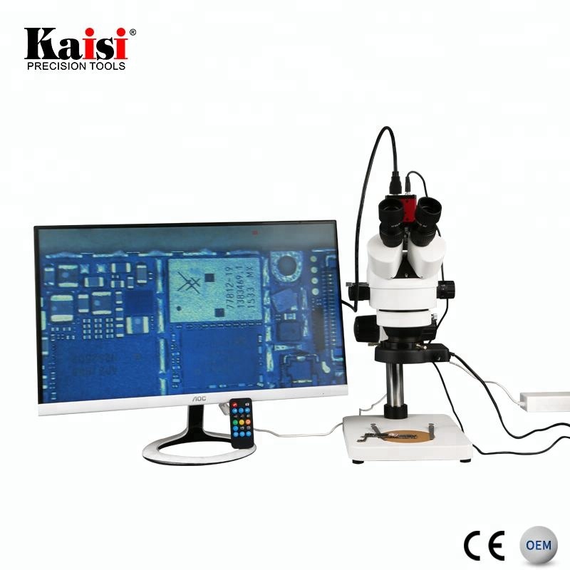 Kaisi 7X-45X цифровой зум для  – обзор и цена Trinocular Stereo Microscope 7X-45X