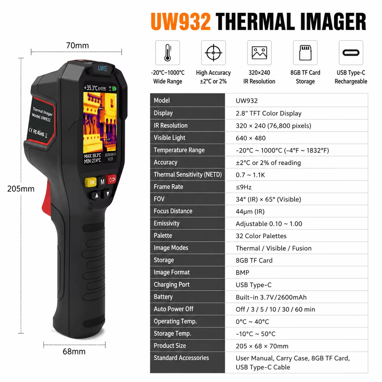 Ручной тепловизор 32x32 -20~10 – обзор и цена Thermal Imaging Camera Pcb Repair